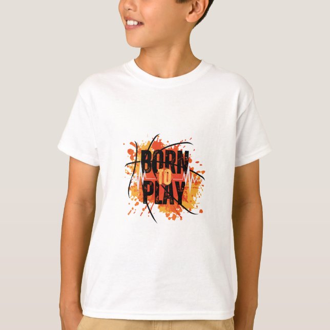 Born till Play T-Shirt for Boys (Framsida)