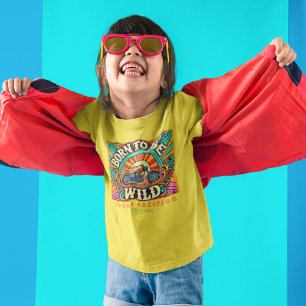 Born till Retro-Biker för Vild T Shirt