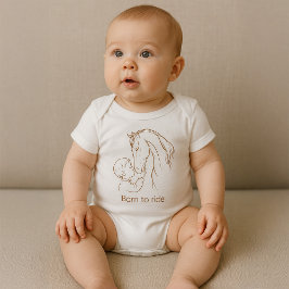 "Born till Ride" Baby Horse Bodykostym | Equestrie T Shirt