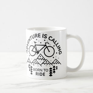 Born till Ride Mountain Bike Design Kaffemugg