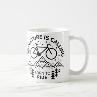 Born till Ride Mountain Bike Design Kaffemugg