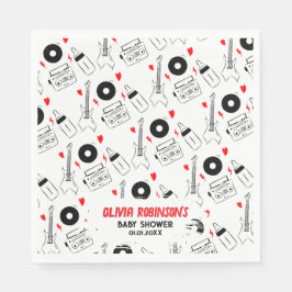 Born till Rockstjärnan Babyskåda Pappersservett