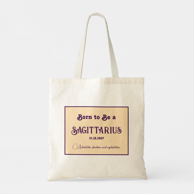Born till Sagittarius Tygkasse (Baksida)