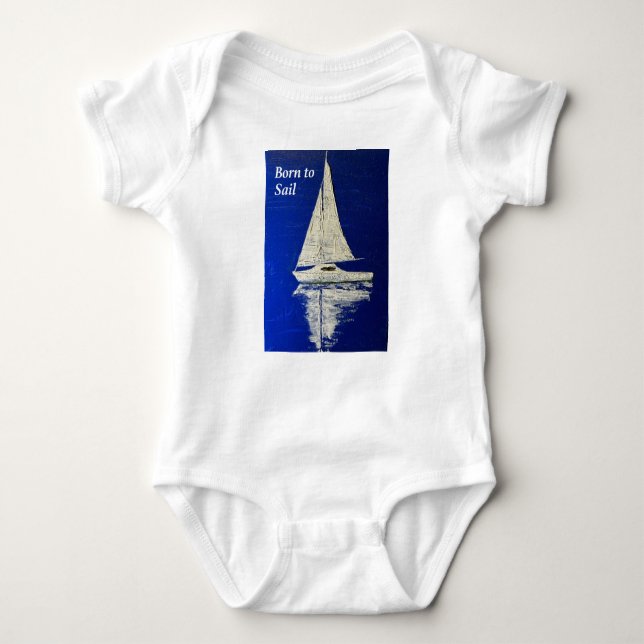 Born till Sail baby-gåva. T Shirt (Framsida)