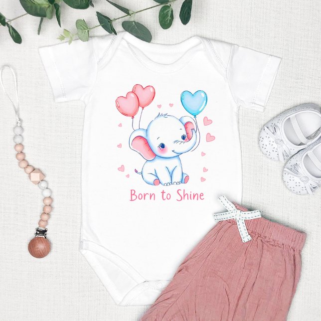 "Born till Shine" Cute T Shirt (Skapare uppladdad)