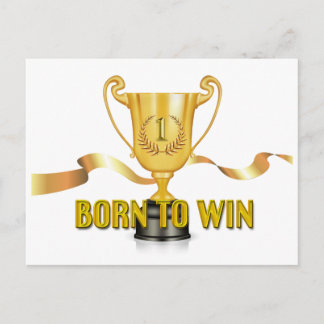Born till Win Trophy-vykort Vykort