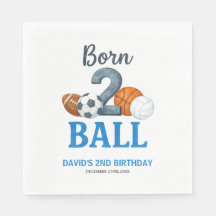 Born To Ball Sport Födelsedagsfirande 2 År
