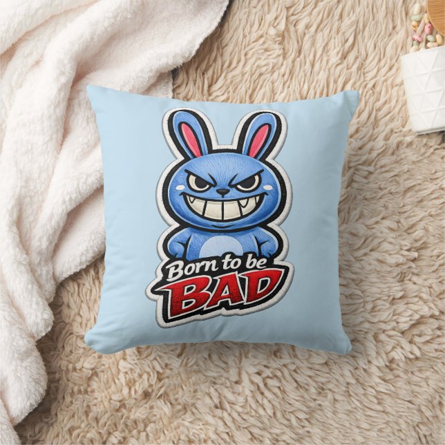 🐰😈 ”Born to Be Bad”-kudde 💥🛋️ Kudde (Filt)