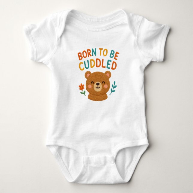 Born to Be Cuddled 🐘💪✨ T Shirt (Framsida)