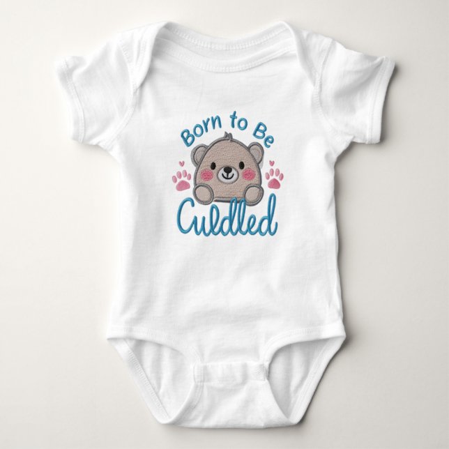 Born to Be Cuddled 🐘💪✨ T Shirt (Framsida)