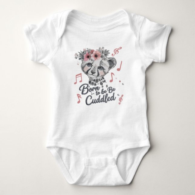 Born to Be Cuddled 🐘💪✨ T Shirt (Framsida)
