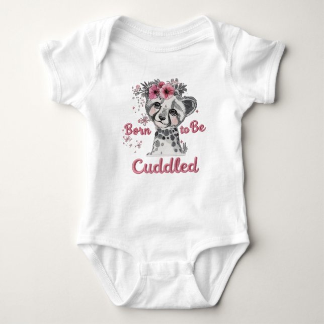 Born to Be Cuddled 🐘💪✨ T Shirt (Framsida)