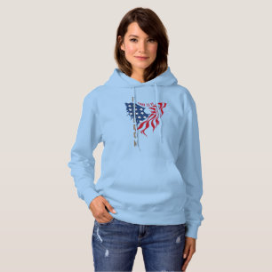 Born to Be Free Patriotisk Örn   Kvinnor T Shirt