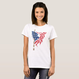Born to Be Free Patriotisk Örn | Kvinnor T Shirt