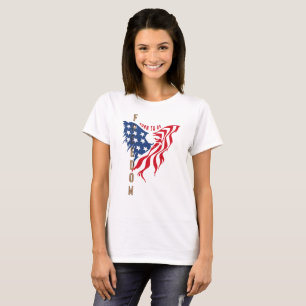 Born to Be Free Patriotisk Örn Kvinnor T Shirt