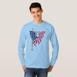 Born to Be Free Patriotisk Örn | Män Långärmad T Shirt