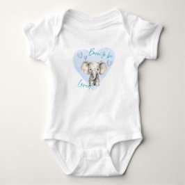 Born to Be Loved – Cute Elephant Baby Bodysuit T Shirt