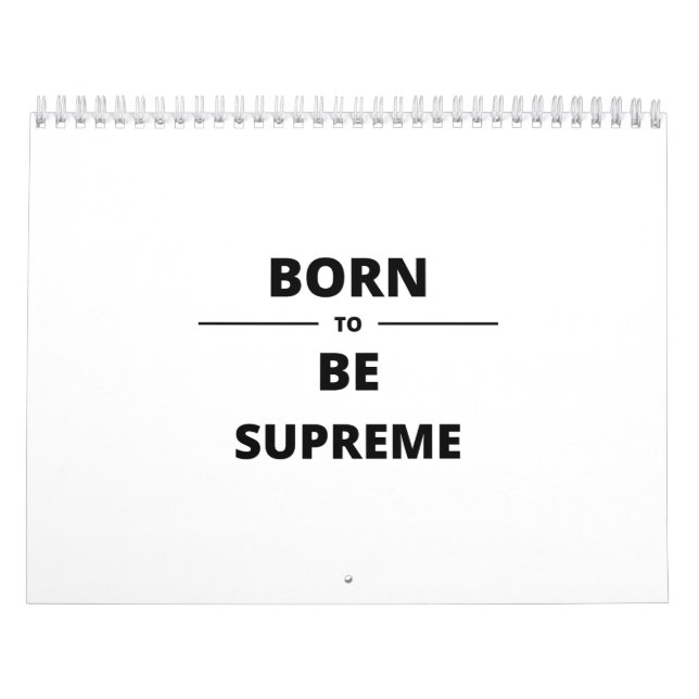 BORN TO BE SUPREME KALENDER (Omslag)