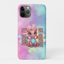 Born to Be Unique Cute Pink Dragon– Inspirational 
