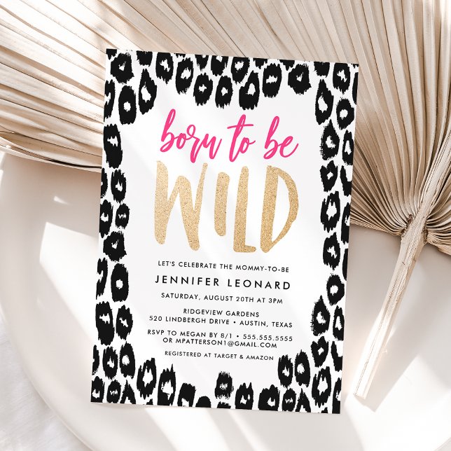 Born to Be Wild Baby Shower Inbjudningar (Skapare uppladdad)