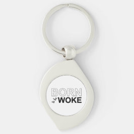 Born To Be Woke Swirl Silverfärgad Nyckelring