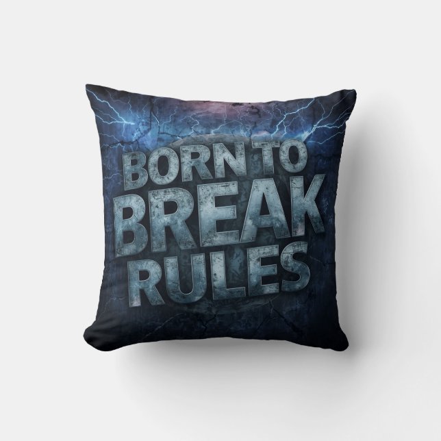 Born to Break Rules - Bold 3D Grunge Typography De Kudde (Framsida)