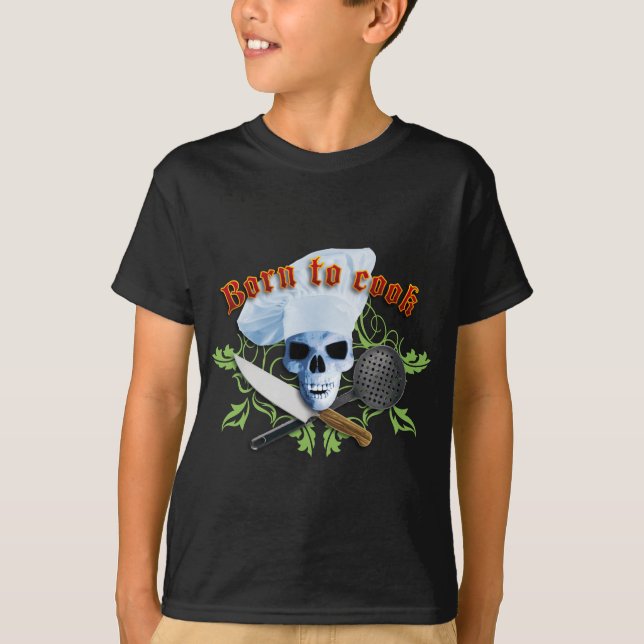 Born to Cook A T-shirt (Framsida)
