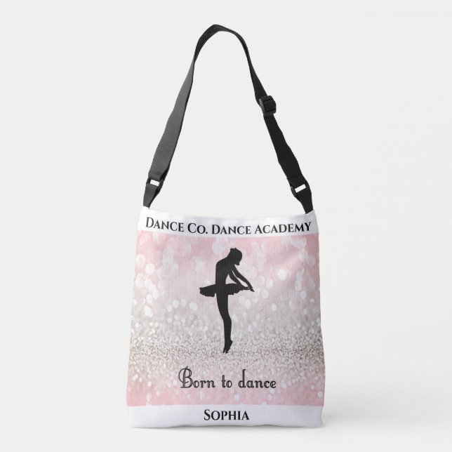 "Born to Dance" Tote w/ Studio Namn och Hennes Nam Axelväska (Baksida)