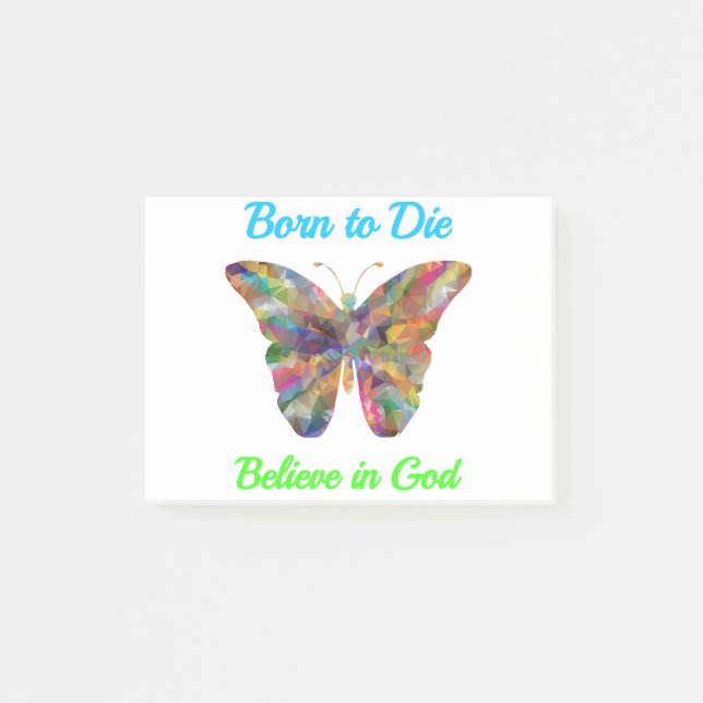 Born to Die , believe in God Post-it Block (Framsida)