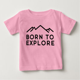 Born To Explore Minimalist Mountain Outline T Shirt