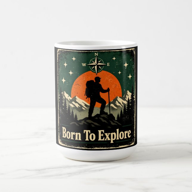 Born To Explore – Natural Explorer Wilderness Kaffemugg (Center)