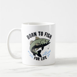 Born to Fish for Life Kaffemugg