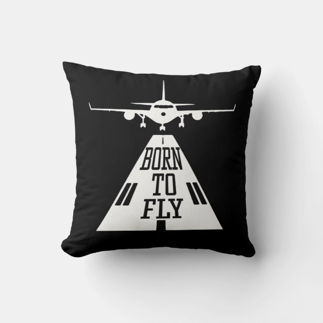 Born To Fly Aviation Pilot Flying Airplane Aircraf Kudde (Framsida)