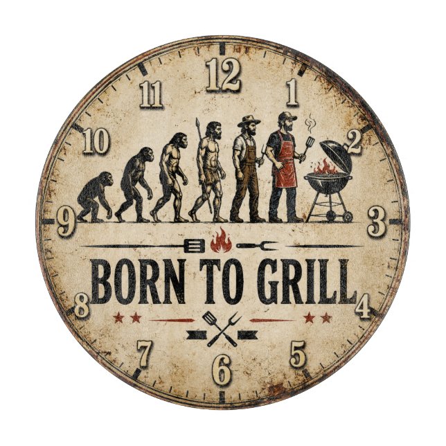 Born to Grill Funny BBQ Evolution (Framsidan)