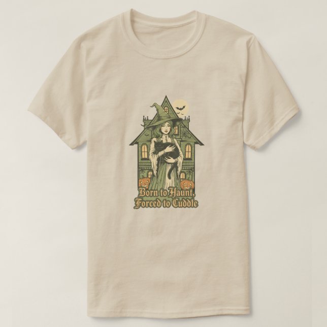 born to haunt force to cuddle t shirt (Design framsida)