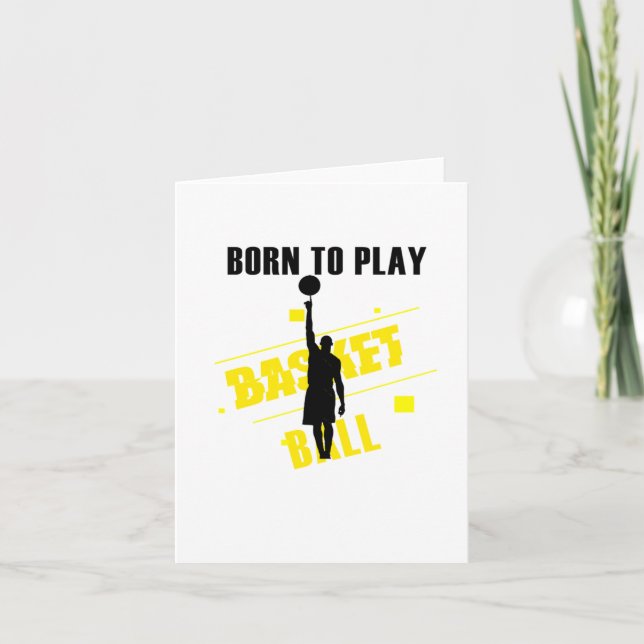 Born to Play Baket-boll Kort (Framsida)