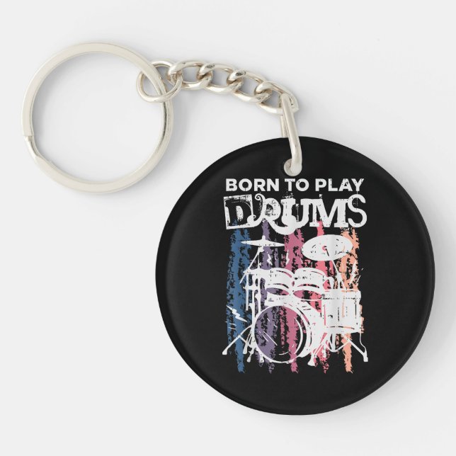 Born to Play Drums Drumming Rock musik Band Drumme (Framsidan)