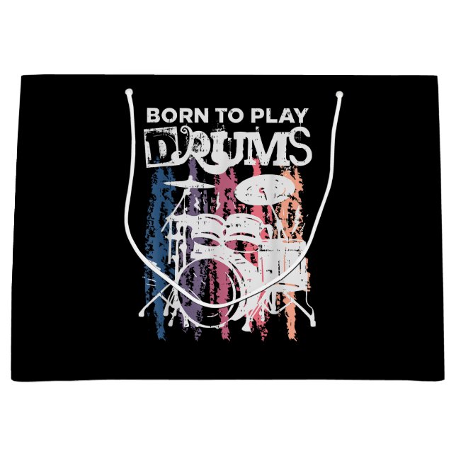 Born to Play Drums Drumming Rock musik Band Drumme (Framsidan)