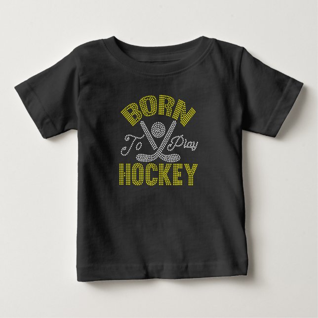 Born to Play Hockey T Shirt (Framsida)