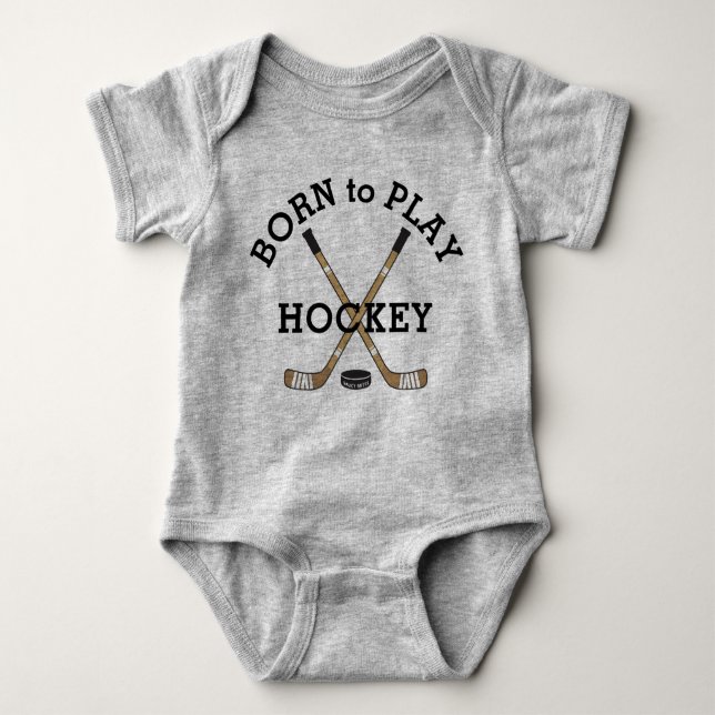 Born to Play Hockey T Shirt (Framsida)