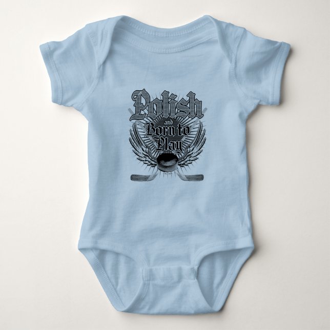 Born To Play (polsk) Baby Bodykostym T Shirt (Framsida)
