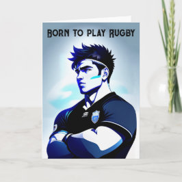 "Born to Play Rugby" - Rugby-hälsningskort Helgkort