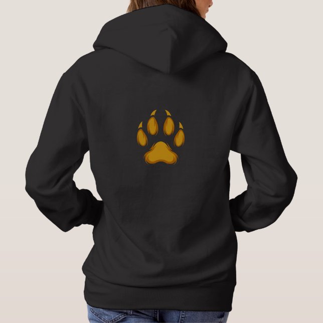 Born to Prowl – Golden Raccoon Paw Hoodie T Shirt (Baksida)