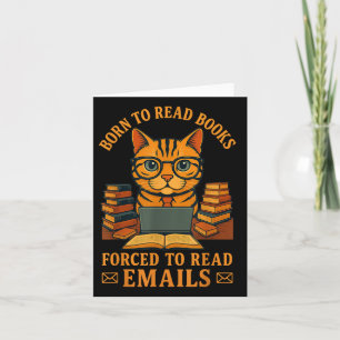 Born to Read Bokar forcerad att läsa e-postmeddela Kort