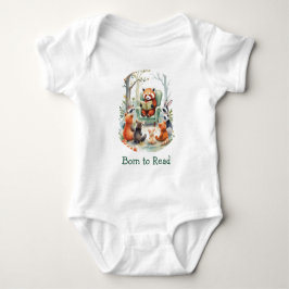Born to Read Cute Animal Story Time White T Shirt