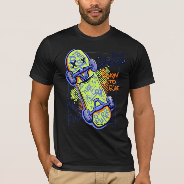 Born to ride Camiseta T Shirt (Framsida)