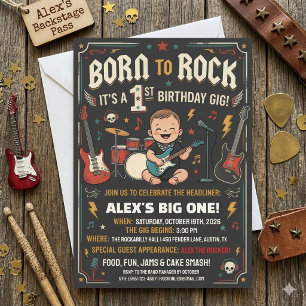 Born to Rock 1-års inbjudan Rock and Roll