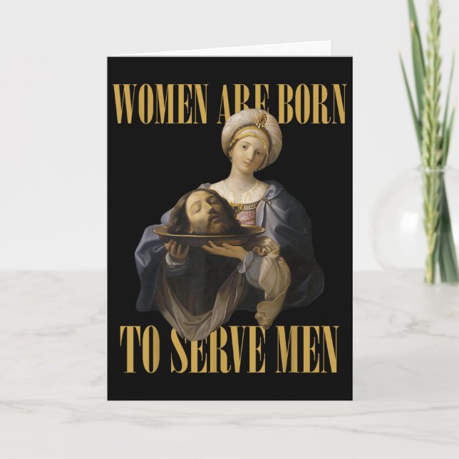 Born To Serve Men Christian Boss Girl Motivational Kort (Framsida)