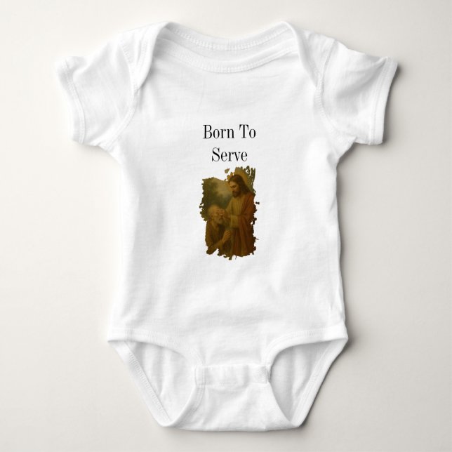 Born to Serve, Raised to Love Baby Shirt T Shirt (Framsida)