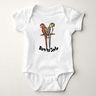 Born to Smile Parrot Baby Bodysuit T Shirt